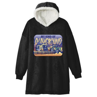 My Kind Of Playground Tractor Farm Hooded Wearable Blanket
