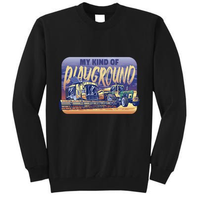My Kind Of Playground Tractor Farm Tall Sweatshirt