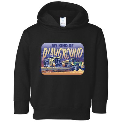 My Kind Of Playground Tractor Farm Toddler Hoodie