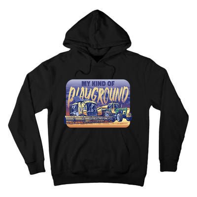 My Kind Of Playground Tractor Farm Tall Hoodie