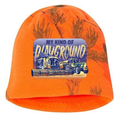 My Kind Of Playground Tractor Farm Kati - Camo Knit Beanie