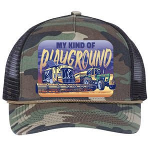 My Kind Of Playground Tractor Farm Retro Rope Trucker Hat Cap