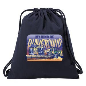 My Kind Of Playground Tractor Farm Drawstring Bag