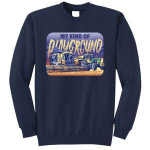 My Kind Of Playground Tractor Farm Tall Sweatshirt