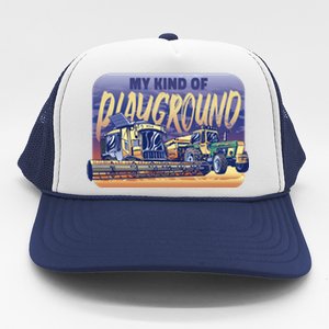 My Kind Of Playground Tractor Farm Trucker Hat