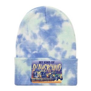 My Kind Of Playground Tractor Farm Tie Dye 12in Knit Beanie