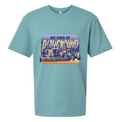 My Kind Of Playground Tractor Farm Sueded Cloud Jersey T-Shirt