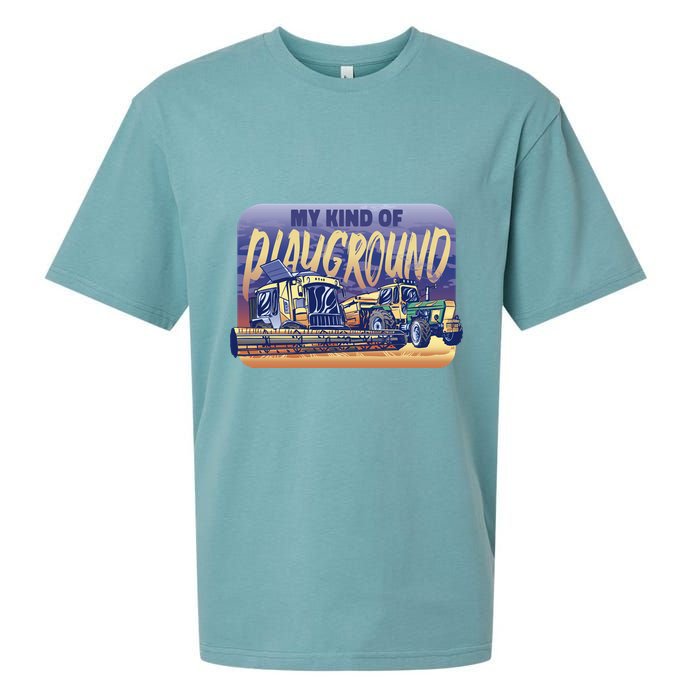 My Kind Of Playground Tractor Farm Sueded Cloud Jersey T-Shirt