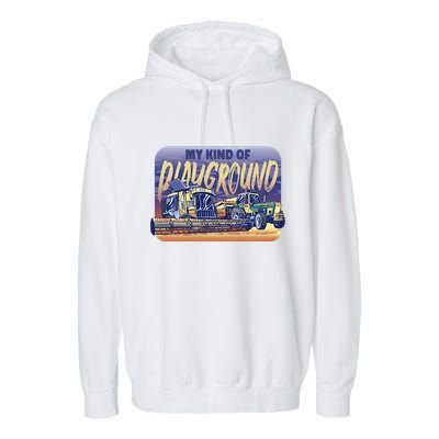 My Kind Of Playground Tractor Farm Garment-Dyed Fleece Hoodie