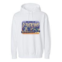 My Kind Of Playground Tractor Farm Garment-Dyed Fleece Hoodie