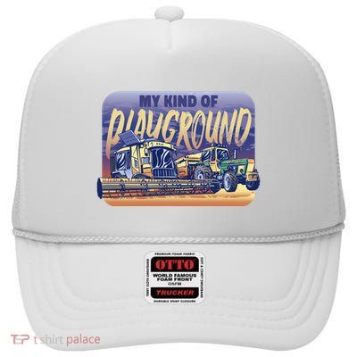 My Kind Of Playground Tractor Farm High Crown Mesh Back Trucker Hat