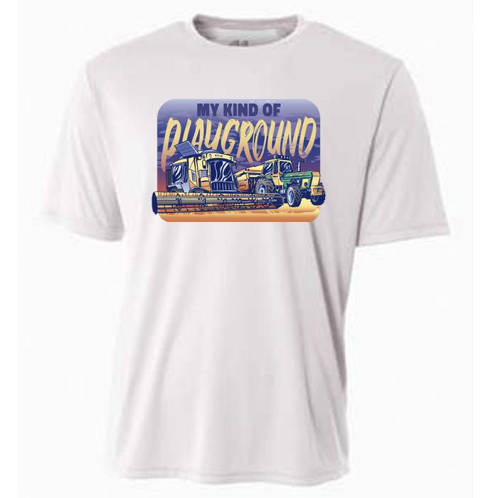 My Kind Of Playground Tractor Farm Cooling Performance Crew T-Shirt