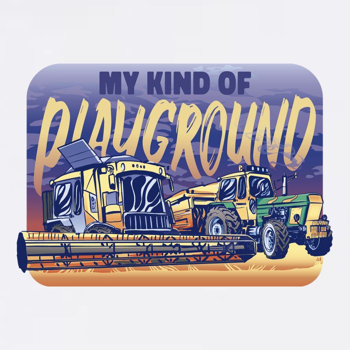 My Kind Of Playground Tractor Farm Performance Shirt