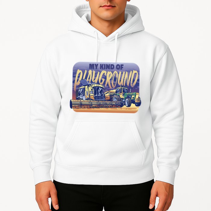 My Kind Of Playground Tractor Farm Hoodie