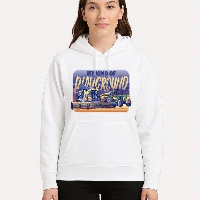 My Kind Of Playground Tractor Farm Hoodie
