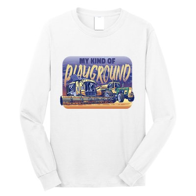My Kind Of Playground Tractor Farm Long Sleeve Shirt