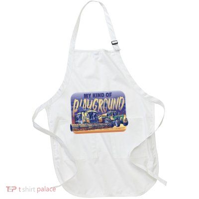 My Kind Of Playground Tractor Farm Full-Length Apron With Pockets
