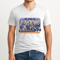 My Kind Of Playground Tractor Farm V-Neck T-Shirt