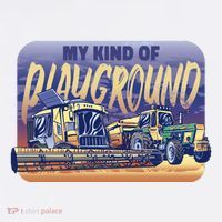 My Kind Of Playground Tractor Farm Button