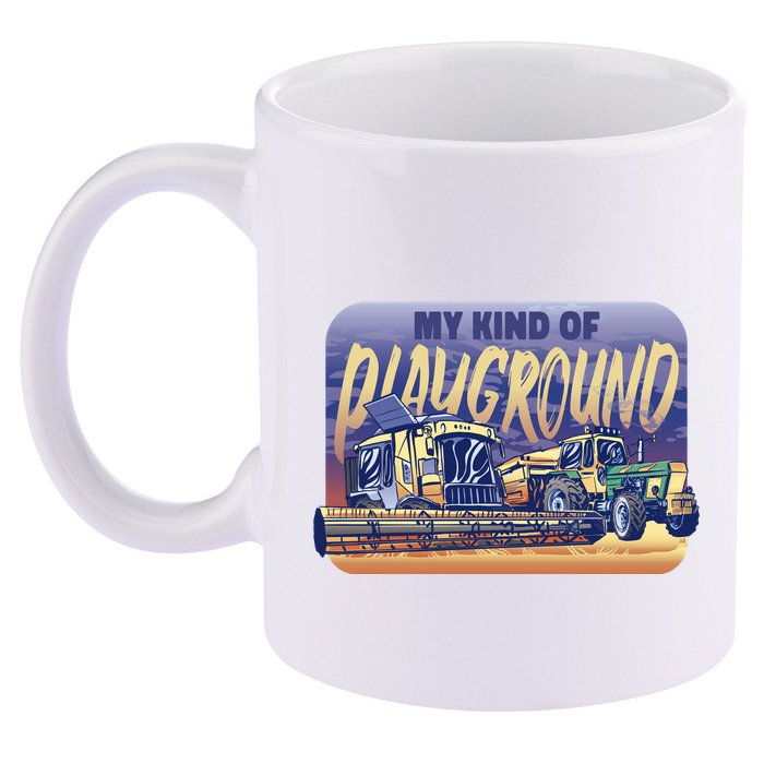 My Kind Of Playground Tractor Farm 11oz C Handle Ceramic Mug