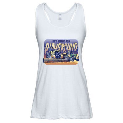 My Kind Of Playground Tractor Farm Ladies Essential Flowy Tank