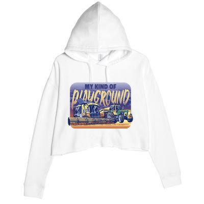 My Kind Of Playground Tractor Farm Crop Fleece Hoodie