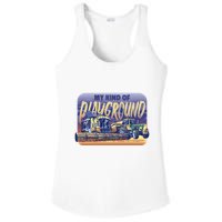 My Kind Of Playground Tractor Farm Ladies PosiCharge Competitor Racerback Tank
