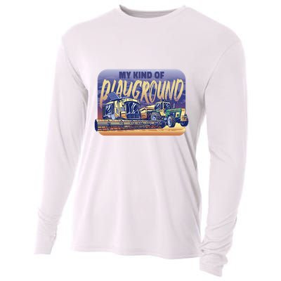 My Kind Of Playground Tractor Farm Cooling Performance Long Sleeve Crew