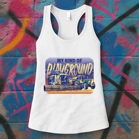 My Kind Of Playground Tractor Farm Womens Tank Top