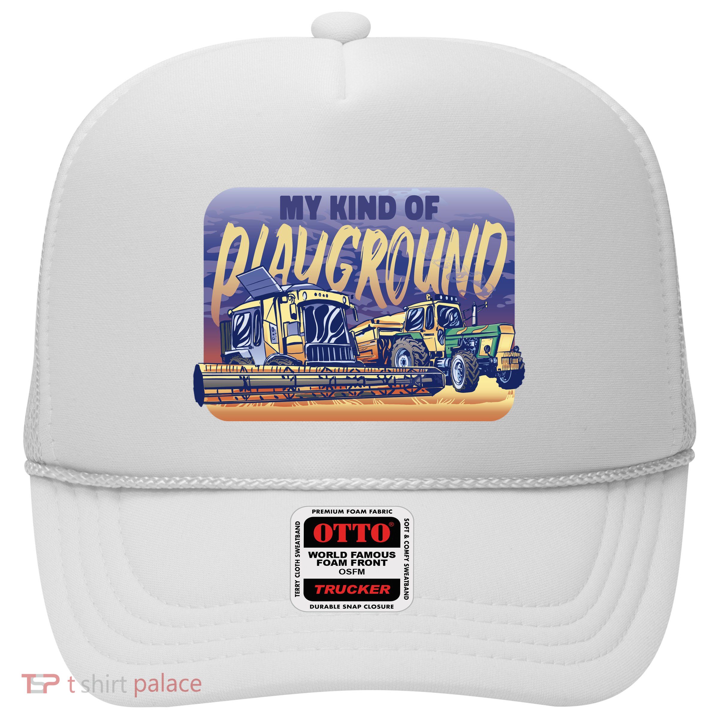 My Kind Of Playground Tractor Farm Trucker Hat