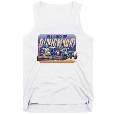 My Kind Of Playground Tractor Farm Tank Top