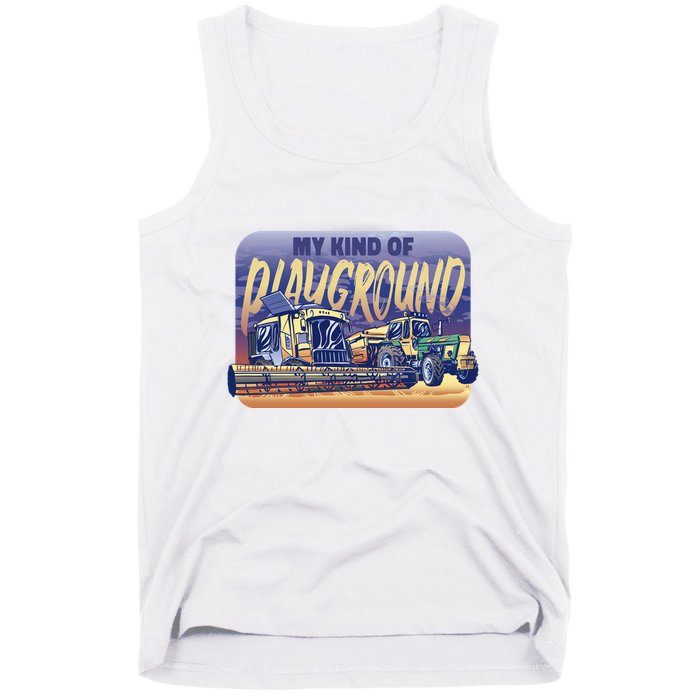 My Kind Of Playground Tractor Farm Tank Top