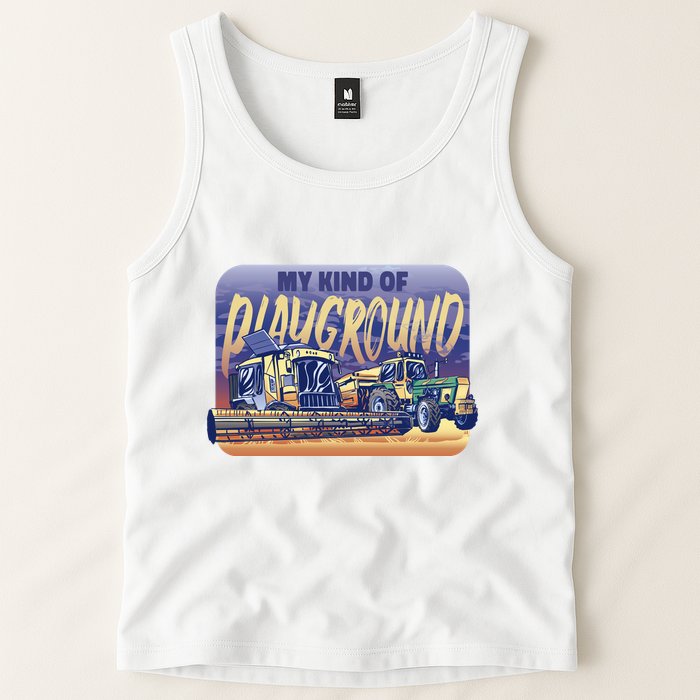 My Kind Of Playground Tractor Farm Tank Top