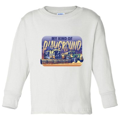 My Kind Of Playground Tractor Farm Toddler Long Sleeve Shirt