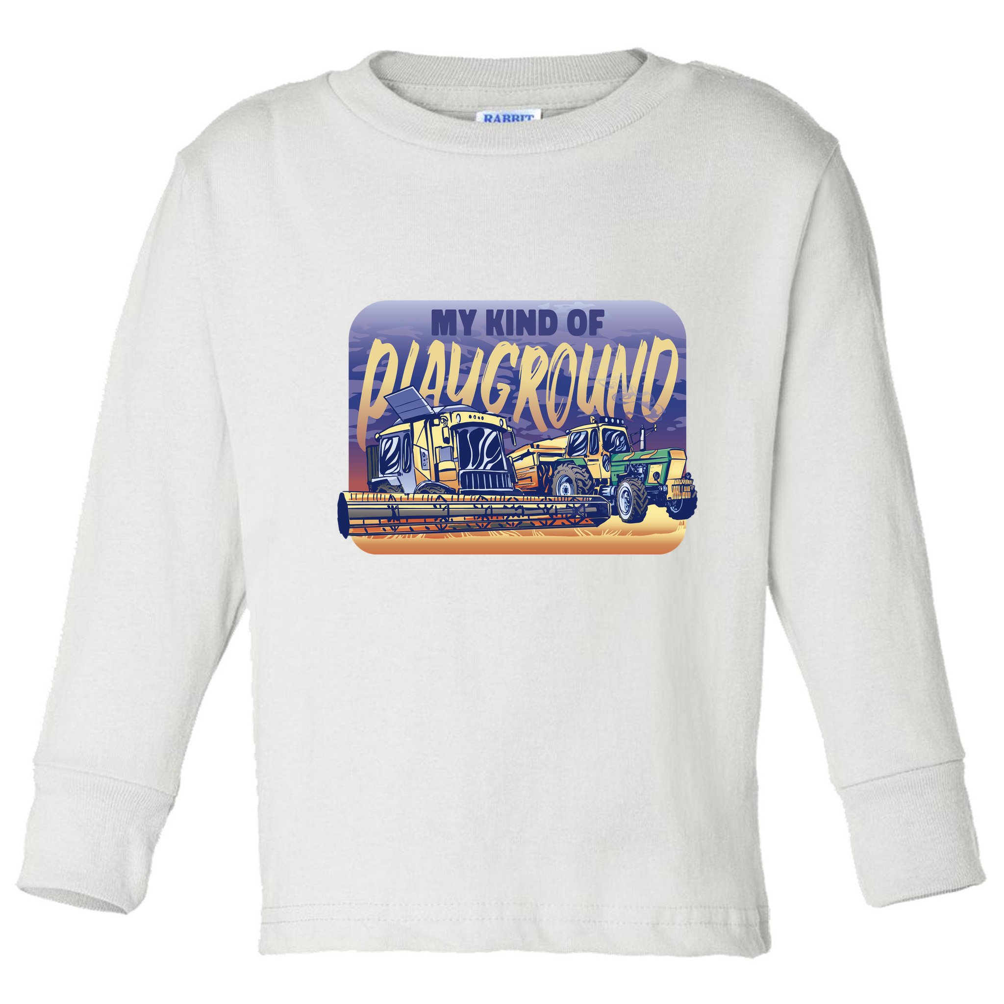 My Kind Of Playground Tractor Farm Toddler Long Sleeve Shirt