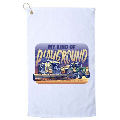 My Kind Of Playground Tractor Farm Golf Towel