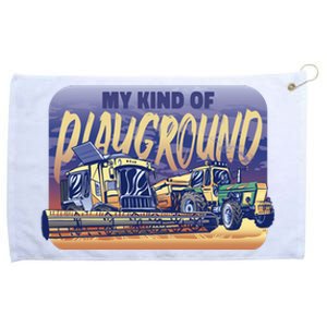 My Kind Of Playground Tractor Farm Grommeted Golf Towel