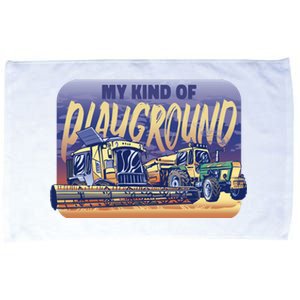 My Kind Of Playground Tractor Farm Microfiber Hand Towel