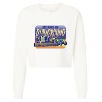 My Kind Of Playground Tractor Farm Cropped Pullover Crew