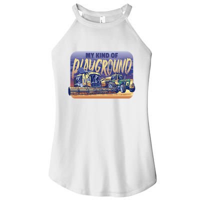 My Kind Of Playground Tractor Farm Women's Perfect Tri Rocker Tank