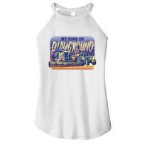 My Kind Of Playground Tractor Farm Women's Perfect Tri Rocker Tank