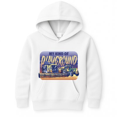 My Kind Of Playground Tractor Farm Kids Hoodie