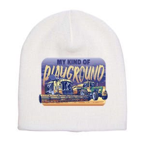 My Kind Of Playground Tractor Farm Short Acrylic Beanie