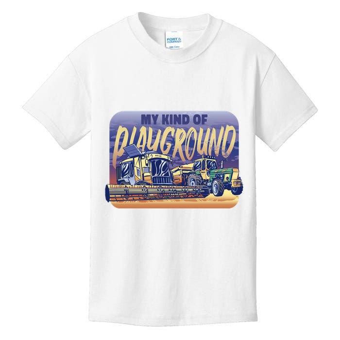 My Kind Of Playground Tractor Farm Kids T-Shirt