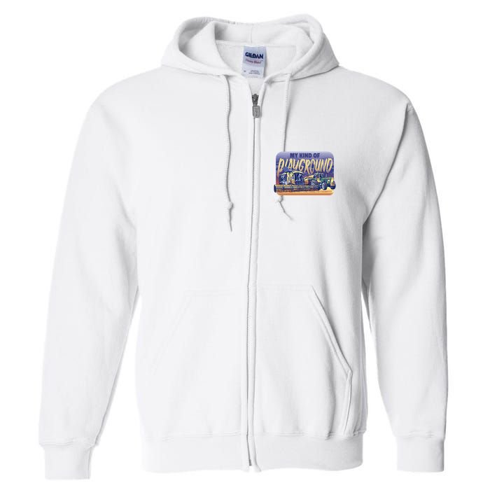 My Kind Of Playground Tractor Farm Full Zip Hoodie