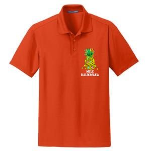 Mele Kalikimaka Pineapple Christmas Lights Dry Zone Grid Polo