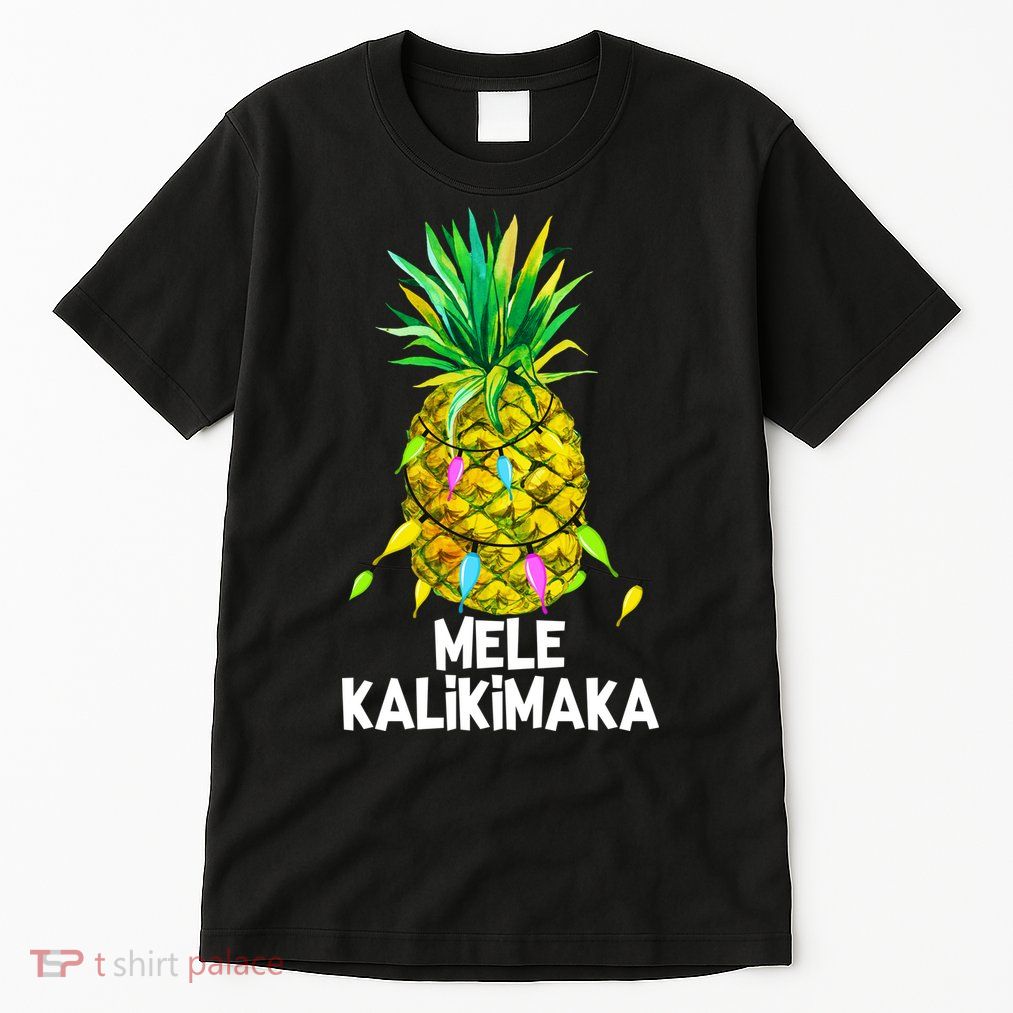 Mele Kalikimaka Pineapple Christmas Lights Tall T-Shirt