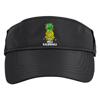 Mele Kalikimaka Pineapple Christmas Lights Adult Drive Performance Visor