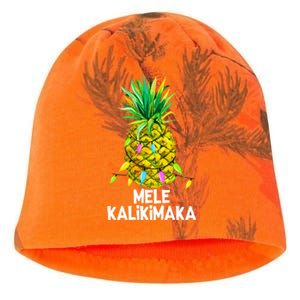 Mele Kalikimaka Pineapple Christmas Lights Kati - Camo Knit Beanie