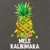 Mele Kalikimaka Pineapple Christmas Lights Cotton Canvas Backpack